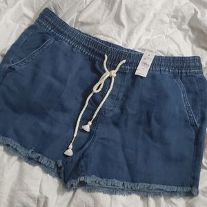 Loft drawstring jean shorts.